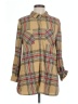 Robert Louis Plaid Brown 3/4 Sleeve Blouse Size L - photo 1