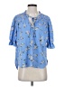 MELLODAY Blue Short Sleeve Blouse Size S - photo 1