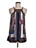 One September 100% Polyester Paisley Blue Sleeveless Blouse Size M - photo 1