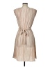DKNY 100% Polyester Stripes Tan Cocktail Dress Size 10 - photo 2