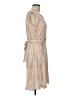DKNY 100% Polyester Stripes Tan Cocktail Dress Size 10 - photo 4