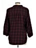 Counterparts Plaid Black 3/4 Sleeve Blouse Size L - photo 2