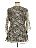 Signature 100% Polyester Ivory 3/4 Sleeve Blouse Size 1X - photo 2