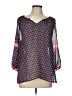 Liz Claiborne 100% Polyester Blue 3/4 Sleeve Blouse Size L - photo 1