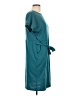Unbranded Solid Teal Casual Dress Size L - photo 4