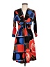 Nine West Print Blue Casual Dress Size 8 - photo 1