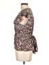 Max Studio 100% Polyester Floral Multi Color Pink Short Sleeve Blouse Size L - photo 5