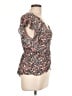 Max Studio 100% Polyester Floral Multi Color Pink Short Sleeve Blouse Size L - photo 4