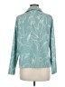 Shein Print Teal Long Sleeve Blouse Size M - photo 2