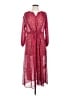 Uniqlo 100% Polyester Red Casual Dress Size S - photo 1