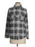 Miss Posh Plaid Gray Long Sleeve Blouse Size S - photo 1