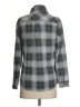 Miss Posh Plaid Gray Long Sleeve Blouse Size S - photo 2