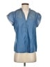 Robert Graham Blue Short Sleeve Blouse Size S (estimated) - photo 1