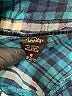 Vanity Plaid Teal Long Sleeve Button-Down Shirt Size S - photo 7