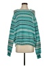 Wooden Ships Stripes Teal Pullover Sweater Size S - photo 1