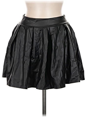 Love Nation Faux Leather Skirt (view 1)