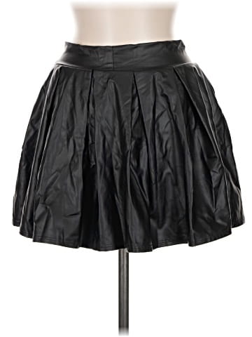 Love Nation Faux Leather Skirt (view 2)