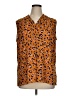 CAbi 100% Polyester Animal Print Orange Sleeveless Blouse Size XL - photo 1