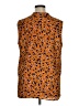 CAbi 100% Polyester Animal Print Orange Sleeveless Blouse Size XL - photo 2
