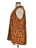 CAbi 100% Polyester Animal Print Orange Sleeveless Blouse Size XL - photo 5