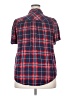 Torrid Plaid Red Short Sleeve Button-Down Shirt Size 2X Plus (2) - photo 2