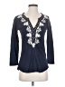 Lucky Brand Blue 3/4 Sleeve Top Size XS - photo 1