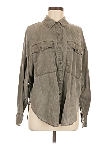 Express Long Sleeve Button-Down Shirt (view 1)