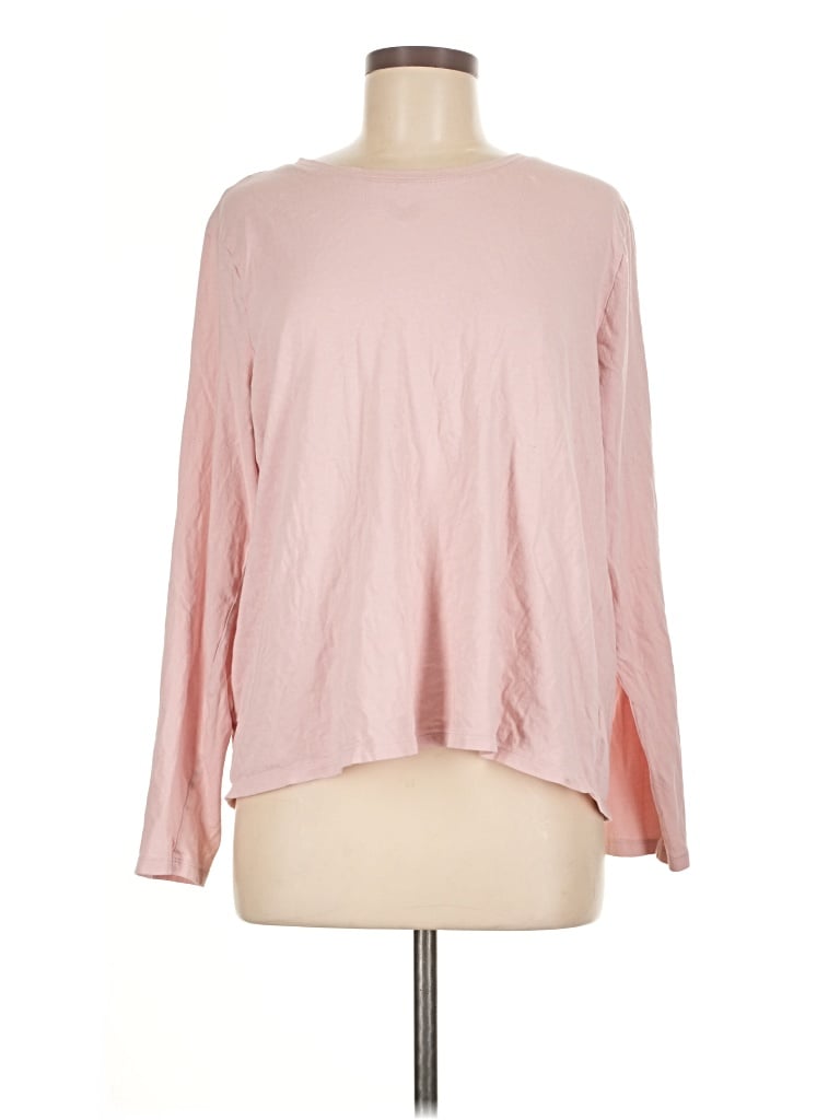 Pre-owned Time And Tru Long Sleeve T-shirt In Pink