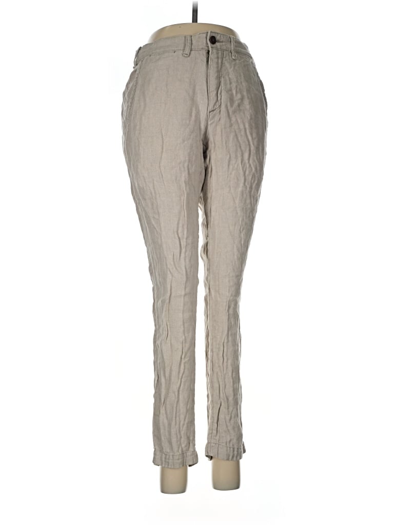 Pre-owned Abercrombie & Fitch Linen Pants In Gray