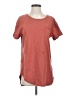 Feathers 100% Cotton Red Short Sleeve Top Size S - photo 1