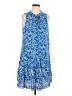 Max Studio Print Blue Casual Dress Size M - photo 1