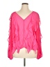 ChicMe 100% Polyester Solid Pink 3/4 Sleeve Blouse Size XL - photo 1
