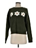 Hooked Up Floral Green Pullover Sweater Size XS - photo 1