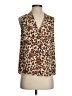 Babaton 100% Polyester Animal Print Brown Sleeveless Blouse Size S - photo 1