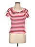 Sag Harbor 100% Cotton Red Short Sleeve Top Size L (petite) - photo 1