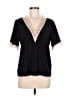 Unbranded 100% Polyester Black Short Sleeve Blouse Size M - photo 1
