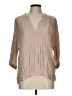 Joie 100% Silk Tan Blouse Size L - photo 1