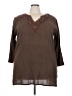 Roaman's Brown 3/4 Sleeve Blouse Size 2XESTIMATED - photo 1
