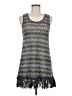 MONORENO Chevron-herringbone Gray Casual Dress Size M - photo 1