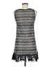 MONORENO Chevron-herringbone Gray Casual Dress Size M - photo 2