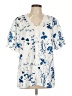 Unbranded 100% Polyester Blue Short Sleeve Blouse Size XXL - photo 1