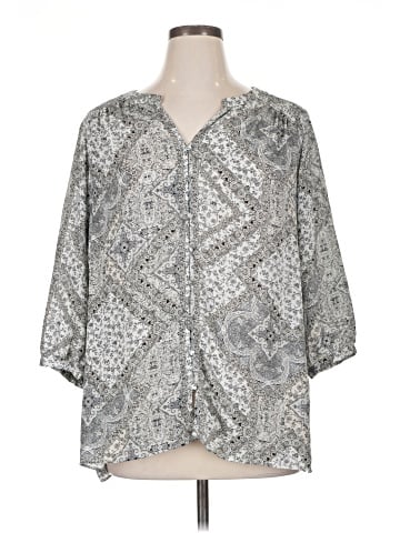 Rose + Olive 3/4 Sleeve Blouse (view 1)
