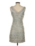 Express 100% Nylon Metallic Silver Cocktail Dress Size 4 - photo 2