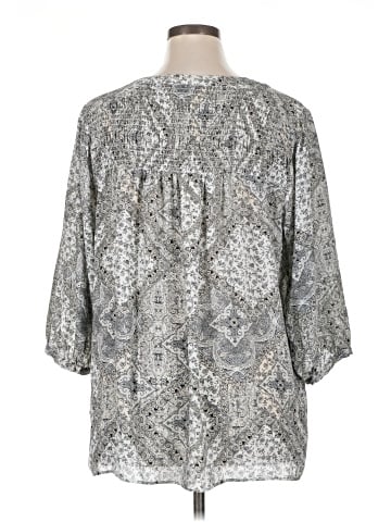 Rose + Olive 3/4 Sleeve Blouse (view 2)