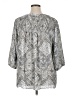 Rose + Olive Paisley Silver 3/4 Sleeve Blouse Size 1X - photo 2