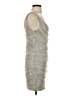 Express 100% Nylon Metallic Silver Cocktail Dress Size 4 - photo 4
