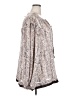 Cotton Bleu 100% Polyester Silver Long Sleeve Blouse Size 2X - photo 4