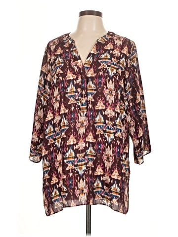 Rose + Olive 3/4 Sleeve Blouse (view 1)