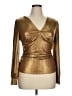 Shein Curve Metallic Gold Long Sleeve Blouse Size 16 Plus (2) - photo 1