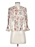 Feathers 100% Viscose Ivory 3/4 Sleeve Blouse Size M - photo 1